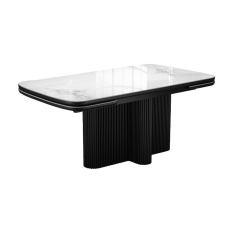 Стол DikLine DKO140 Керамика Platinum ART (белый глянец)/подстолье черное/опоры черные (2 уп.) Стол DikLine DKO140 Керамика Platinum ART (белый глянец)/подстолье черное/опоры черные (2 уп.)