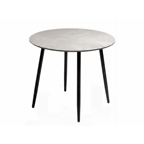 Стол DikLine RKM90 Керамика глянец белый Icelandic white jade (Ostra Bianco Light)/подстолье черное/опоры черные Стол DikLine RKM90 Керамика глянец белый Icelandic white jade (Ostra Bianco Light)/подстолье черное/опоры черные
