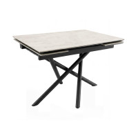Стол DikLine BX110 Хромикс белый/опоры черные (2уп.)