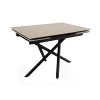 Стол DikLine BX110 Текстиль бежевый/опоры черные (2 уп.)