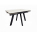 Стол DikLine DKA110E Керамика глянец белый Icelandic white jade (Ostra Bianco Light)/подстолье черный