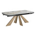 Стол DikLine DKP180 Керамика Titanium Silver River Polished/подстолье черное/опоры галифакс (2 уп.)
