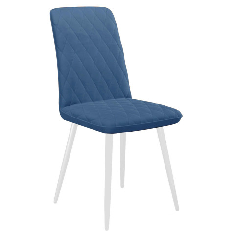 Стул DikLine 205 B8 BLUE  /ножки белые