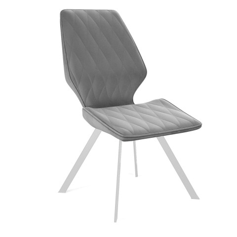 Стул DikLine 242M B22 GREY/ ножки белые Стул DikLine 242M B22 GREY/ ножки белые