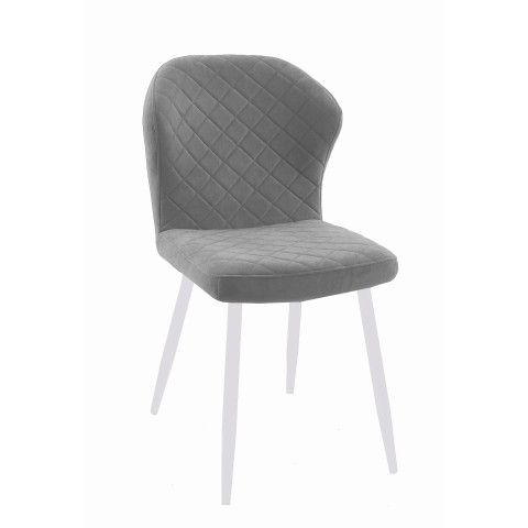 Стул DikLine 239М B22 GREY, ножки белые