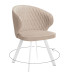 Стул DikLine 249 поворотный, B03 BEIGE, ножки белые