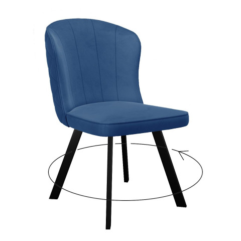 Стул DikLine 219 поворотный, B8 BLUE, ножки черные Стул DikLine 219 поворотный, B8 BLUE, ножки черные