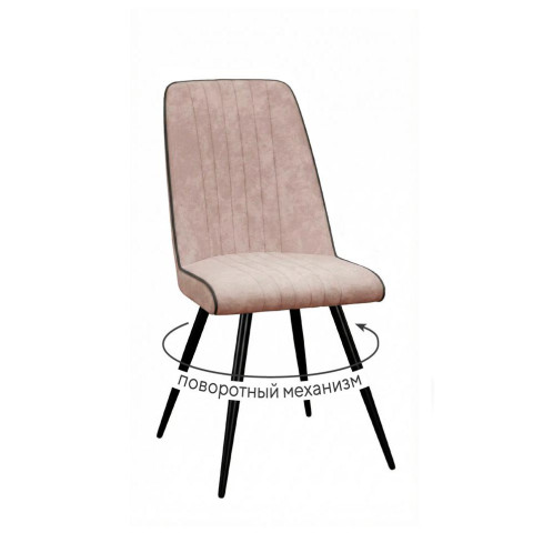 Стул DikLine 324 поворотный B03 BEIGE, ножки черные