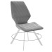 Стул DikLine 243 B22 GREY поворотный/ ножки белые Стул DikLine 243 B22 GREY поворотный/ ножки белые