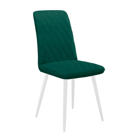 Стул DikLine 205 B10 GREEN/ножки белые