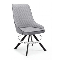 Стул DikLine 304 поворотный, B22 GREY, ножки черные