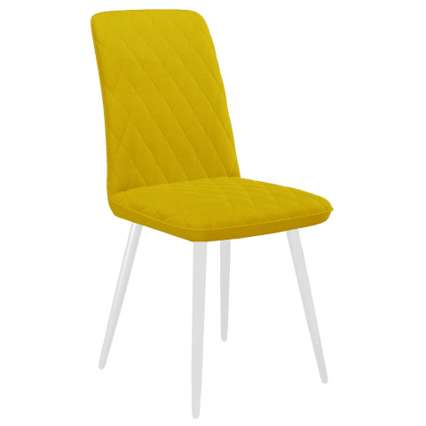 Стул DikLine 205 B16 YELLOW /ножки белые