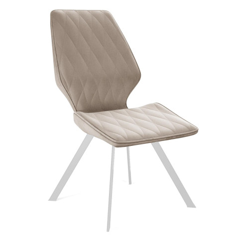 Стул DikLine 242M B03 BEIGE/ ножки белые Стул DikLine 242M B03 BEIGE/ ножки белые