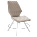 Стул DikLine 243 B03 BEIGE поворотный/ ножки белые Стул DikLine 243 B03 BEIGE поворотный/ ножки белые